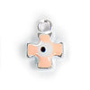 Ασημένιος σταυρός κρεμαστός με σμάλτο ματάκι 10x15mm σε συσκευασία 50 τεμαχίων - So Cute Cut