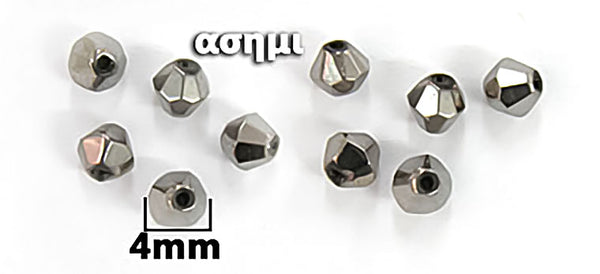 Γυάλινη χάντρα 4mm σε συσκευασία 320 τεμαχίων (4 κορδόνια των 80τμχ) - So Cute Cut