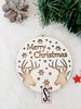 Ξύλινο διπλό στοιχείο για γούρι Merry Christmas συσκ. 6 τμχ - So Cute Cut