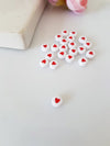 Οπάκ ακρυλική χάντρα με καρδιά σε συσκευασία 10 τεμαχίων - So Cute Cut