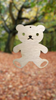 Ξύλινο διακοσμητικό στοιχείο αρκούδα σε συσκευασία - So Cute Cut