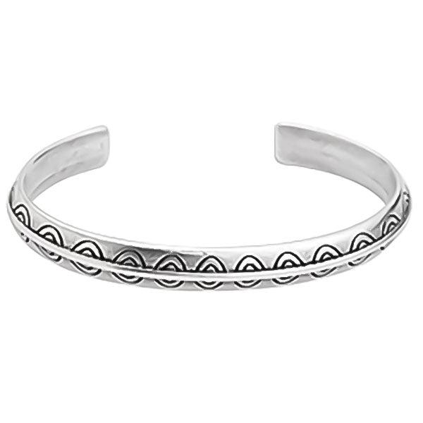 Μεταλλικό βραχιόλι με ethnic κυκλικά pattern ορειχάλκινο 63 mm x 44 mm σε συσκευασία 2 τεμαχίων - So Cute Cut