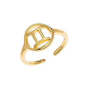 Δαχτυλίδι ζωδιακό σύμβολο Δίδυμοι 17mm σε συσκευασία 3 τεμαχίων - So Cute Cut