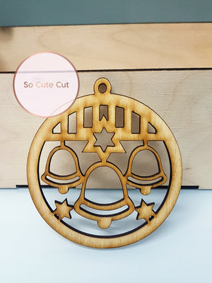 Ξύλινο διακοσμητικό στοιχείο καμπάνες - So Cute Cut
