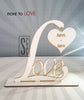 Ξύλινο διακοσμητικό Love με κρεμαστό και βάση 20 cm - So Cute Cut