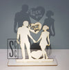 Ξύλινο διακοσμητικό στοιχείο Holding Hands με βάση 20 cm - So Cute Cut