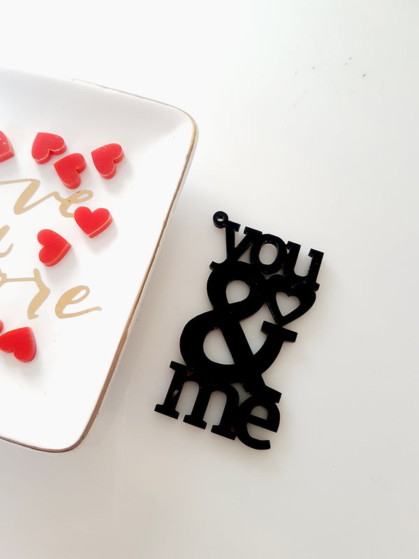 Πλεξιγκλάς διάτρητο στοιχείο You & Me με τρύπα σε συσκευασία 4 τεμαχίων - So Cute Cut