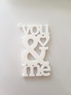 Πλεξιγκλάς διάτρητο στοιχείο You & Me με τρύπα σε συσκευασία 4 τεμαχίων - So Cute Cut