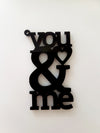 Πλεξιγκλάς διάτρητο στοιχείο You & Me με τρύπα σε συσκευασία 4 τεμαχίων - So Cute Cut