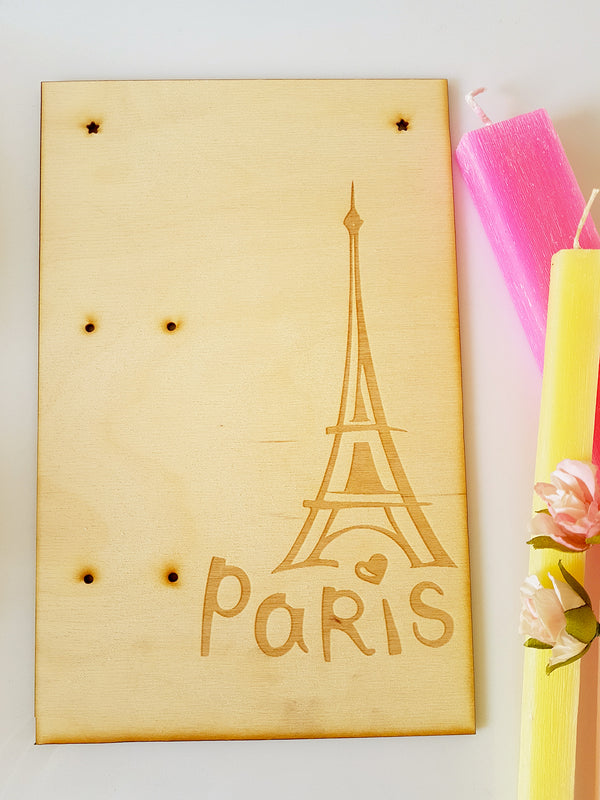 Ξύλινη ορθογώνια πλάτη λαμπάδας Paris - So Cute Cut