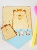 Σετ ξύλινη ορθογώνια πλάτη λαμπάδας και στοιχείο Teddy Bear - So Cute Cut