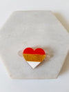 Πλεξιγκλάς στοιχείο πολύχρωμη καρδιά με 2 κρικάκια 35Χ22mm σε συσκευασία 4 τεμαχίων - So Cute Cut