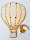 Ξύλινη πλάτη λαμπάδας Αερόστατο - So Cute Cut
