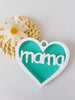 Πλεξιγκλάς κρεμαστή καρδιά Mama σε διχρωμία σε συσκευασία 2 τεμαχίων - So Cute Cut