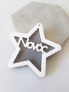 Πλεξιγκλάς κρεμαστό αστέρι με όνομα σε διχρωμία σε συσκευασία 2 τεμαχίων - So Cute Cut