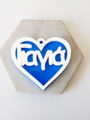 Πλεξιγκλάς κρεμαστή καρδιά Γιαγιά σε διχρωμία σε συσκευασία 2 τεμαχίων - So Cute Cut