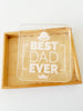 Ακρυλικό πλεξιγκλάς κρεμαστό στοιχείο BEST DAD EVER σε συσκευασία 5 τεμαχίων - So Cute Cut