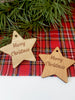 Ξύλινο στοιχείο για γούρι Αστέρι Merry Christmas σε συσκευασία 10 τεμαχίων - So Cute Cut