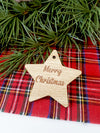 Ξύλινο στοιχείο για γούρι Αστέρι Merry Christmas σε συσκευασία 10 τεμαχίων - So Cute Cut
