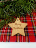 Ξύλινο στοιχείο για γούρι Αστέρι Merry Christmas σε συσκευασία 10 τεμαχίων - So Cute Cut