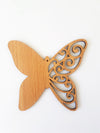 Ξύλινη πεταλούδα 9 εκατοστών με σχέδια σε συσκευασία 10 τεμαχίων - So Cute Cut