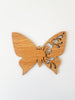 Ξύλινη πεταλούδα 8 εκατοστών με σχέδια  σε συσκευασία 10 τεμαχίων - So Cute Cut