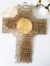 Σταυρός Ξύλινος Κρεμαστός Πατερ Ημων με χαραγμένη την εικόνα του Ιησού - So Cute Cut