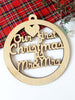 Ξύλινο στοιχείο Our 1St Christmas as Mr&Mrs σε συσκευασία 6 τεμαχίων - So Cute Cut