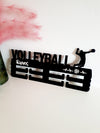 Κρεμάστρα μεταλλίων με θέμα Volleyball και όνομα σε συσκευασία 1 τεμαχίου - So Cute Cut