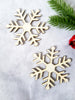 Ξύλινο χριστουγεννιάτικο στοιχείο χιονονιφάδα Νο6  σε συσκευασία 6 τεμαχίων - So Cute Cut