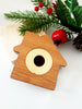 Επιτραπέζιο ξύλινο γούρι Σπιτάκι με μάτι - So Cute Cut