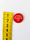 Ακρυλικό πλέξι δίχρωμο μοτίφ Superman με 2 τρύπες σε συσκευασία 15 τεμαχίων. - So Cute Cut