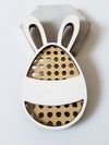 Ξύλινο στοιχείο Αυγό με αυτιά ρατάν με "κορδέλα" σε συσκευασία 3 τεμαχίων - So Cute Cut