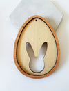 Ξύλινο αυγό με διάτρητο κουνελάκι σε συσκευασία 3 τεμαχίων - So Cute Cut