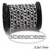 Αλυσίδα Ατσάλινη Figaro 3:1 5.3x1.7mm ΝΚ Γυαλισμένη σε συσκευασία 2 μέτρων - So Cute Cut