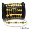 Αλυσίδα Ατσάλινη Διάστημα Τετράγωνο 11.3x4.7mm σε συσκευασία 2 μέτρων - So Cute Cut