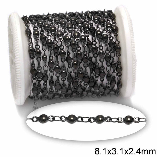 Αλυσίδα Ατσάλινη Διάστημα Μπίλια 8.5x3.5x2.6mm σε συσκευασία - So Cute Cut