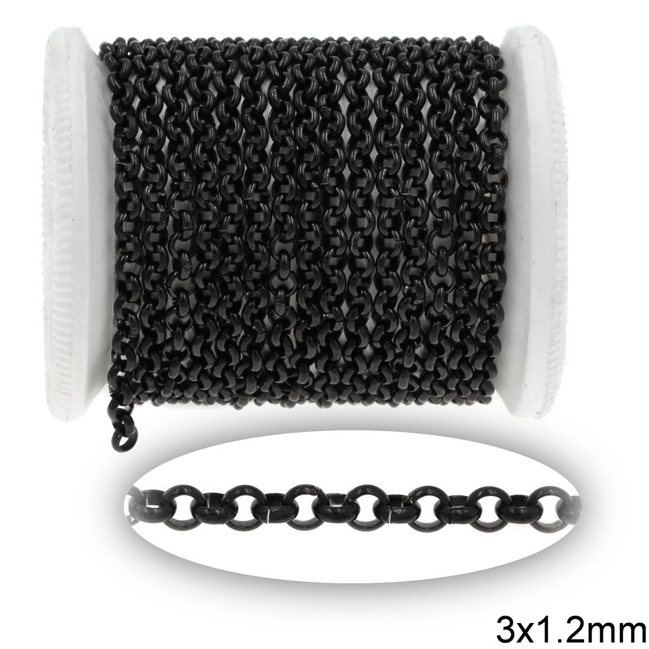 Αλυσίδα Ατσάλινη Γιαννιώτικη 3x1.2mm σε συσκευασία 2 μέτρων - So Cute Cut
