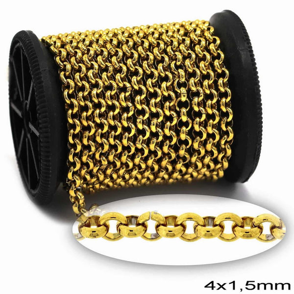 Αλυσίδα Ατσάλινη Γιαννιώτικη 4x1.5mm σε συσκευασία - So Cute Cut