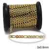 Αλυσίδα Ατσάλινη Figaro 1:3 3x0.8mm σε συσκευασία 2 μέτρων - So Cute Cut