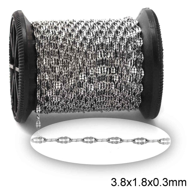 Αλυσίδα Ατσάλινη "Χείλη" Κολλητή 3.8x1.8x0.3mm σε συσκευασία 2 μέτρων - So Cute Cut