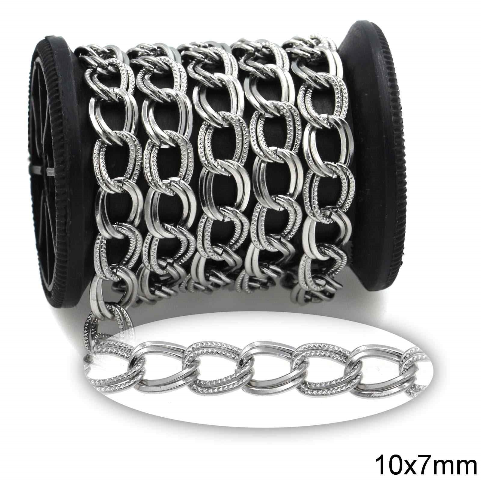 Αλυσίδα Ατσάλινη Γκουρμέτ Διπλός Κρίκος 10x7mm σε συσκευασία - So Cute Cut