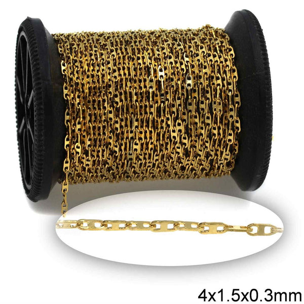 Αλυσίδα Ατσάλινη Θήτα Σταυρωτή 4x1.5x0.3mm σε συσκευασία 2 μέτρων - So Cute Cut