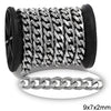 Αλυσίδα Ατσάλινη Γκουρμέτ Διαμαντέ 9x7x2mm σε συσκευασία 2 μέτρων - So Cute Cut
