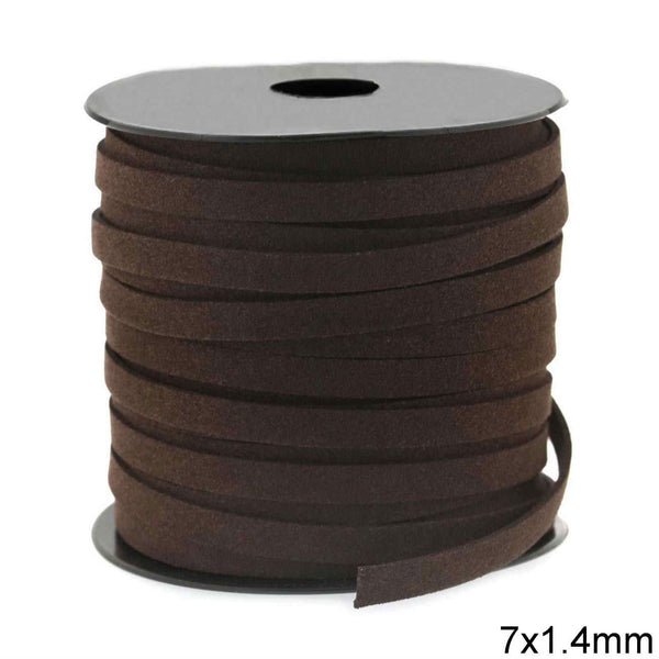 Κορδόνι suede πλακέ 7x1.4 mm σε συσκευασία 29,5 μέτρων - So Cute Cut
