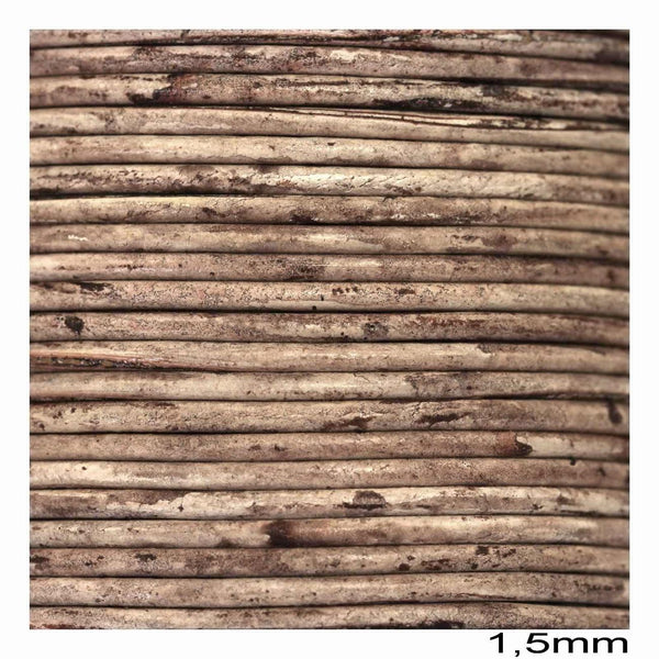 Κορδόνι Δέρμα Vintage 1.5mm σε συσκευασία 25 μέτρων σε ποικιλία χρωμάτων - So Cute Cut