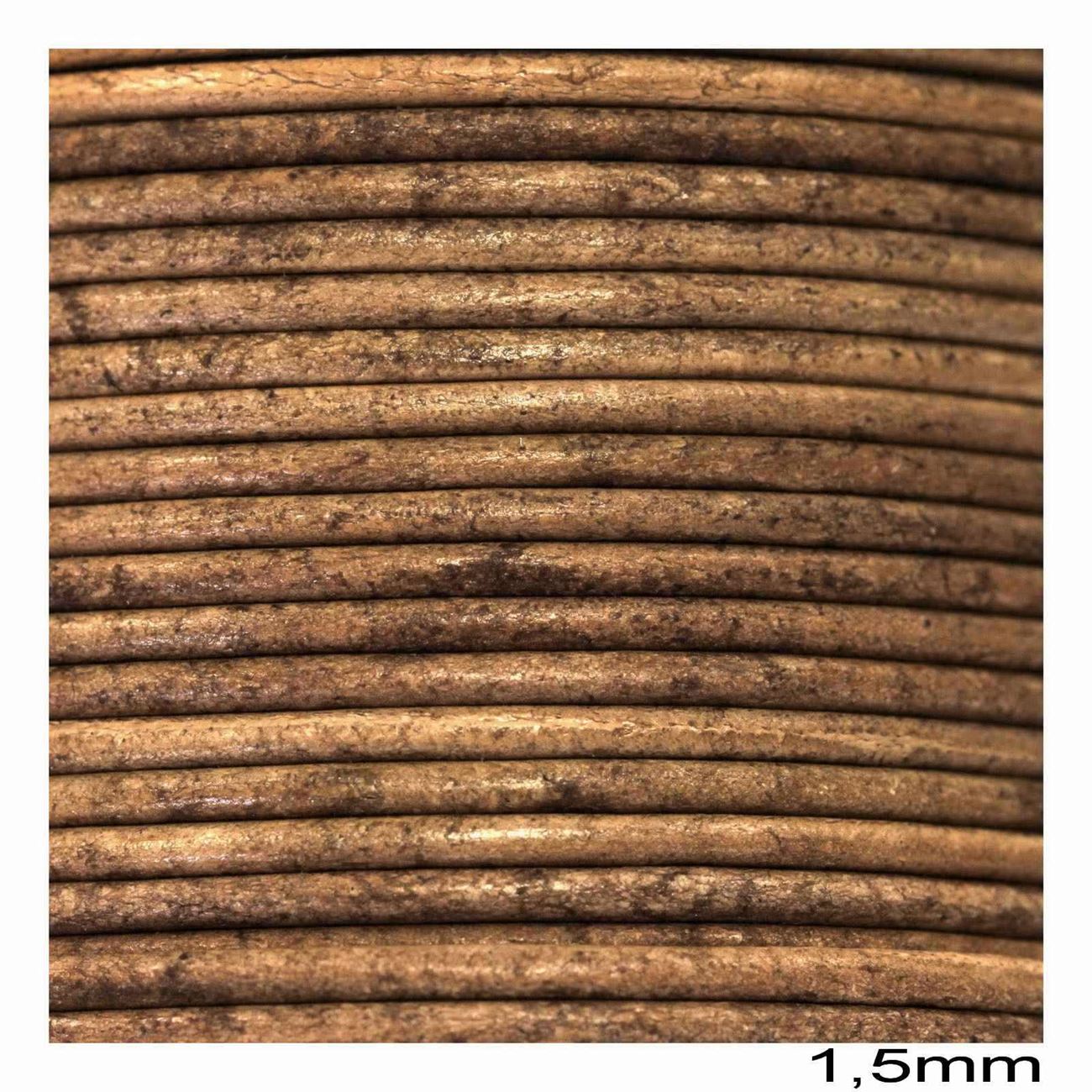 Κορδόνι Δέρμα Vintage 1.5mm σε συσκευασία 25 μέτρων σε ποικιλία χρωμάτων - So Cute Cut