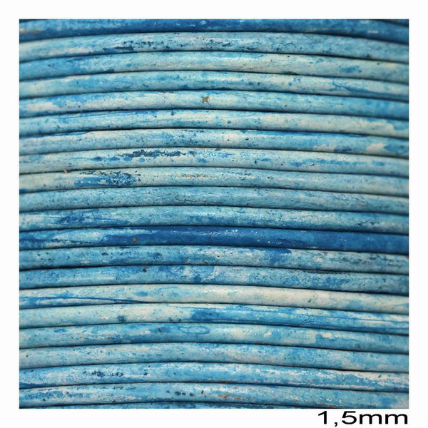 Κορδόνι Δέρμα Vintage 1.5mm σε συσκευασία 25 μέτρων σε ποικιλία χρωμάτων - So Cute Cut