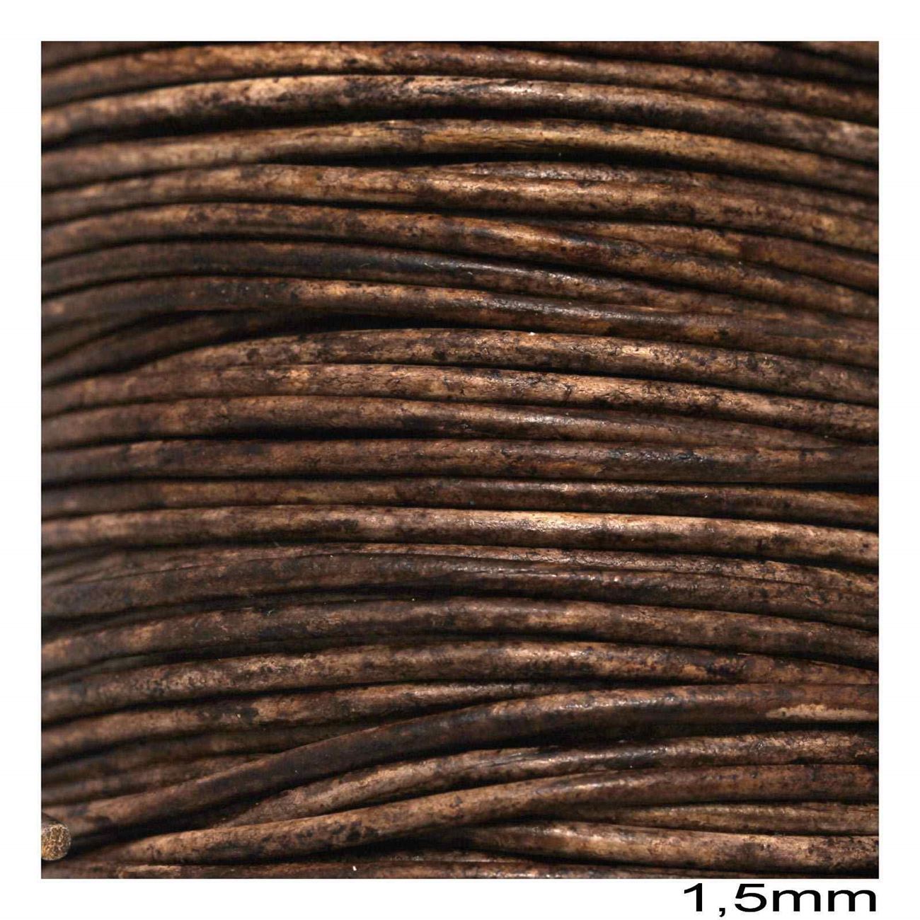 Κορδόνι Δέρμα Vintage 1.5mm σε συσκευασία 25 μέτρων σε ποικιλία χρωμάτων - So Cute Cut