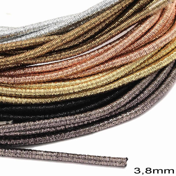 Κορδόνι Συνθετικό Σωλήνας Σκληρό 3,8mm σε συσκευασία 5 μέτρων, διαθέσιμο σε 5 χρώματα - So Cute Cut